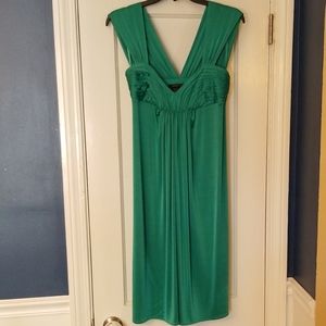 BCBG MaxAzaria pleated Emerald Dress S